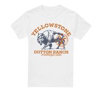 Yellowstone Camiseta Dutton Ranch Búfalo para Hombre (TV5702)