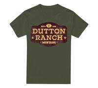 Yellowstone Camiseta Dutton Ranch Efecto Envejecido para Hombre (TV13406)
