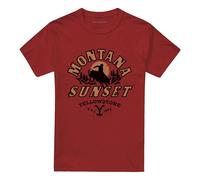 Yellowstone Camiseta Montana Diseño Atardecer para Adultos Unisex (TV28041)