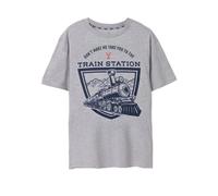 Yellowstone Camiseta Train Station de Manga Corta para Hombre (NS7510)