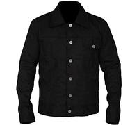 Yellowstone Chaqueta Tv Series John Dutton Chaleco - Chaqueta de vaquero para hombre Yellowstone Rip Wheeler Colección Cowboy, Rip-wheeler (sin logotipo) Chaqueta de algodón negro, Medium