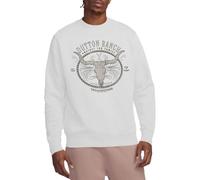 Yellowstone Dutton Ranch Crew Sweatshirt Sudadera, Blanco, M Unisex Adulto