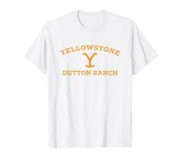 Yellowstone Dutton Ranch Logo Arched Camiseta, Hombre, Blanco, M