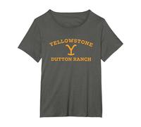 Yellowstone Dutton Ranch Logo Arched Camiseta, Mujer Tallas Grandes, Asfalto, 5XL Grande