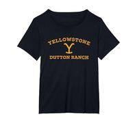 Yellowstone Dutton Ranch Logo Arched Camiseta, Mujer Tallas Grandes, Negro, 6XL Grande