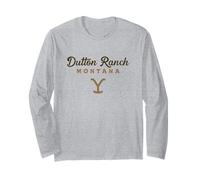 Yellowstone Dutton Ranch Montana Big Chest Logo Manga Larga