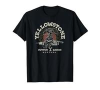 Yellowstone Dutton Ranch Montana Logo Camiseta, Hombre, Negro, L