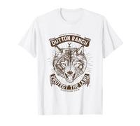 Yellowstone Dutton Ranch Protect The Land Wolf Portrait Camiseta