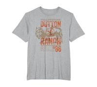 Yellowstone Dutton Ranch Ride como si Fuera tu última Vez Camiseta, Hombre Tallas Grandes, Gris Jaspeado, 3X Alto