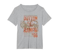 Yellowstone Dutton Ranch Ride como si Fuera tu última Vez Camiseta, Mujer Tallas Grandes, Gris Jaspeado, 6XL Grande