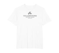 Yellowstone Dutton Ranch Text Basic Logo Camiseta, Hombre Tallas Grandes, Blanco, 6X Alto