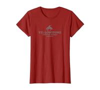 Yellowstone Dutton Ranch Text Basic Logo Camiseta, Mujer, Arándano, S