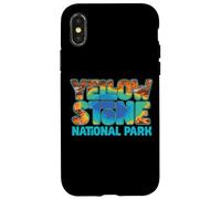 Yellowstone Grand Prismatic Hot Spring Retro Carcasa para iPhone X/XS