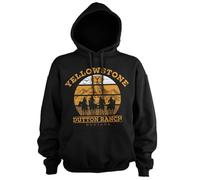 Yellowstone Licenciado Oficialmente Cowboys Sudaderas con Capucha (Negro), X-Large