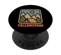 Yellowstone National Park in Wyoming WY Nature Backpacking PopSockets PopGrip Adhesivo