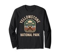 Yellowstone National Park Retro Ranger Insignia Senderismo Camping Manga Larga