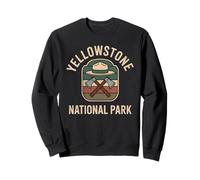 Yellowstone National Park Retro Ranger Insignia Senderismo Camping Sudadera