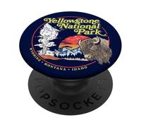Yellowstone National Park Vintage 70's Old Faithful Graphic PopSockets PopGrip Adhesivo