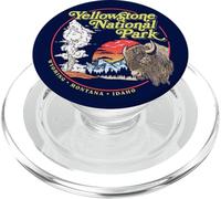 Yellowstone National Park Vintage 70's Old Faithful Graphic PopSockets PopGrip para MagSafe