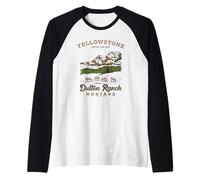 Yellowstone Protect The Land Dutton Ranch Montana Landscape Camiseta Manga Raglan