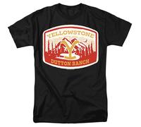 Yellowstone - Rancho Dutton Con Montañas - Camiseta Unisex Para Adultos - Negra