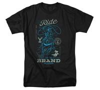 Yellowstone - Ride For The Marca - Adulto Unisex Camiseta Manga Corta - Negro