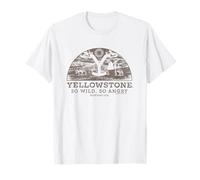 Yellowstone So Wild So Angry Montana USA Distressed Portrait Camiseta