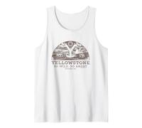 Yellowstone So Wild So Angry Montana USA Distressed Portrait Camiseta sin Mangas