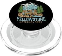 Yellowstone US National Park Wolf Bison Bear - Oso de Regalo Vintage PopSockets PopGrip para MagSafe