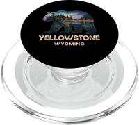 Yellowstone Wyoming Oso Silueta Naturaleza Desierto PopSockets PopGrip para MagSafe