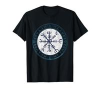 Yelmo de asombro Aegishjalmur nórdico Runa símbolo ilustración Camiseta gráfica económica
