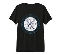 Yelmo de asombro Aegishjalmur nórdico Runa símbolo ilustración Camiseta Premium