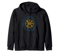 Yelmo de asombro Aegishjalmur nórdico Runa símbolo ilustración Sudadera con Capucha