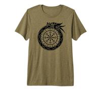 Yelmo nórdico de Ouroboros del asombro Camiseta Premium