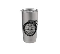 Yelmo nórdico de Ouroboros del asombro Vaso térmico de acero inoxidable de doble pared