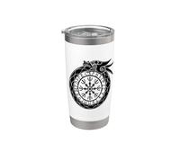 Yelmo nórdico de Ouroboros del asombro Vaso térmico de acero inoxidable de doble pared