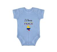 Yelolyio Body de una pieza con la bandera de Colombia I Choose Peace, de Colombia, de una sola pieza, para bebé y niña, unisex, de manga corta, Bandera de Colombia azul I Choose Peace, 12 Meses