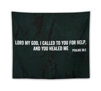 Yelolyio LORD My God,I Called to You for Helpand You Healed Me Psalms 50: 2 tapices para colgar en la pared, tapiz de pared para dormitorio, sala de estar, tapiz artístico para decoración del hogar