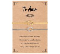 YELUWA 2 Pcs Pulseras Te Amo en 100 Lenguas, Pareja Ideas De Regalos, Parejas Pulseras a Juego Relación Promesa Pulseras Día San Valentín Pareja Regalos Para Novio Novia Mujer Hombres Negro Blanco IT