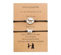 YELUWA 2 Piezas Caballo Madre Hija Regalo Madre Hija Pulseras Conjunto Mamá Y Yo Deseo Pulsera Madre Hija Joyería Hija Regalo De Mamá Cumpleaños Día De La Madre Mamá Regalos De Hija Mamá