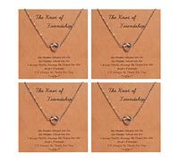 YELUWA 4 Pcs Collares De La Mejor Amiga Para Siempre El Amor Nudo Infinito