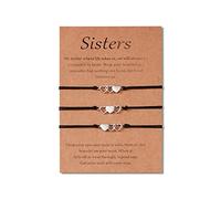 YELUWA Amor Hueco Pinky Promise Pulsera de Coincidencia de Distancia Madre e Hija Hermanas Novio Novia Mejor Amigo Pareja Familia Pulsera de Hecha a Mano Regalo
