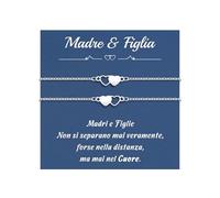 YELUWA Pulsera de 2 pcs de corazón, regalo de hija madre, para los regalos de mi hija de mamá - Día de la Madre, Navidad, regalos de cumpleaños IT