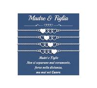 YELUWA Pulsera de 4 pcs de corazón, regalo de hija madre, para los regalos de mi hija de mamá - Día de la Madre, Navidad, regalos de cumpleaños IT