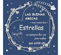 YELUWA Regalos Originales para Mujer, 2 En 1 Estrella Pulsera De Plata, Regalo Amiga Cumpleaño, Regalo Mujer Amiga Cumpleaño San Valentin Regalos para Hijas Hermana Novias Mamá Abuela Niña Sobrina Tía