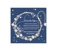 YELUWA Regalos Originales para Mujer Hija Pulsera Regalo Hija Plata