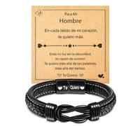 YELUWA Te Quiero Pulsera de los Hombres Ilimitado Regalo Pareja Hombres