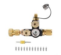 Yelvera 1/4 pulgadas para kit de herramientas de extracción de núcleo de válvula HVAC con montaje de válvula dual y vidrio de visión de confirmación visual