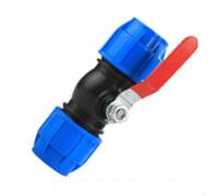 Yelvera 2 vías recto a través de la válvula de bola del PE con el conector de la abrazadera y la tuerca roscada para la gestión del flujo sellado PE PiFor PE (25m m)