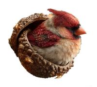 Yelvera Adorno acrílico de bellota de animales diseñado para decoración navideña con función colgante, adecuado para árbol, repisa o decoración de mesa (pájaros)